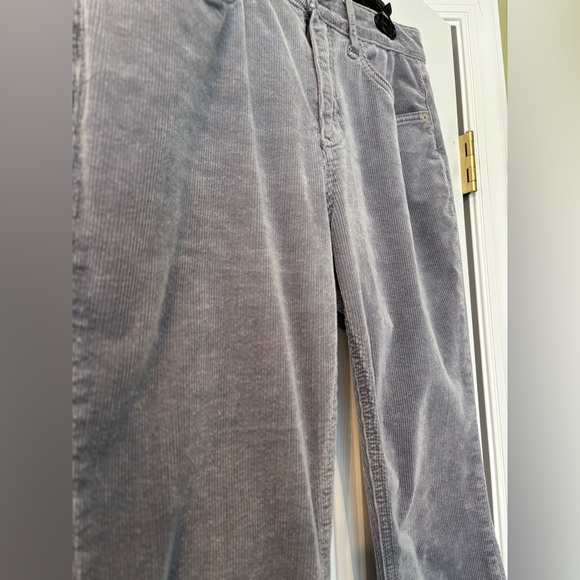 Pilcro The Yaya Midrise Gray Corduroy Crop Flare Pants Size 30 EUC - Picture 2 of 11